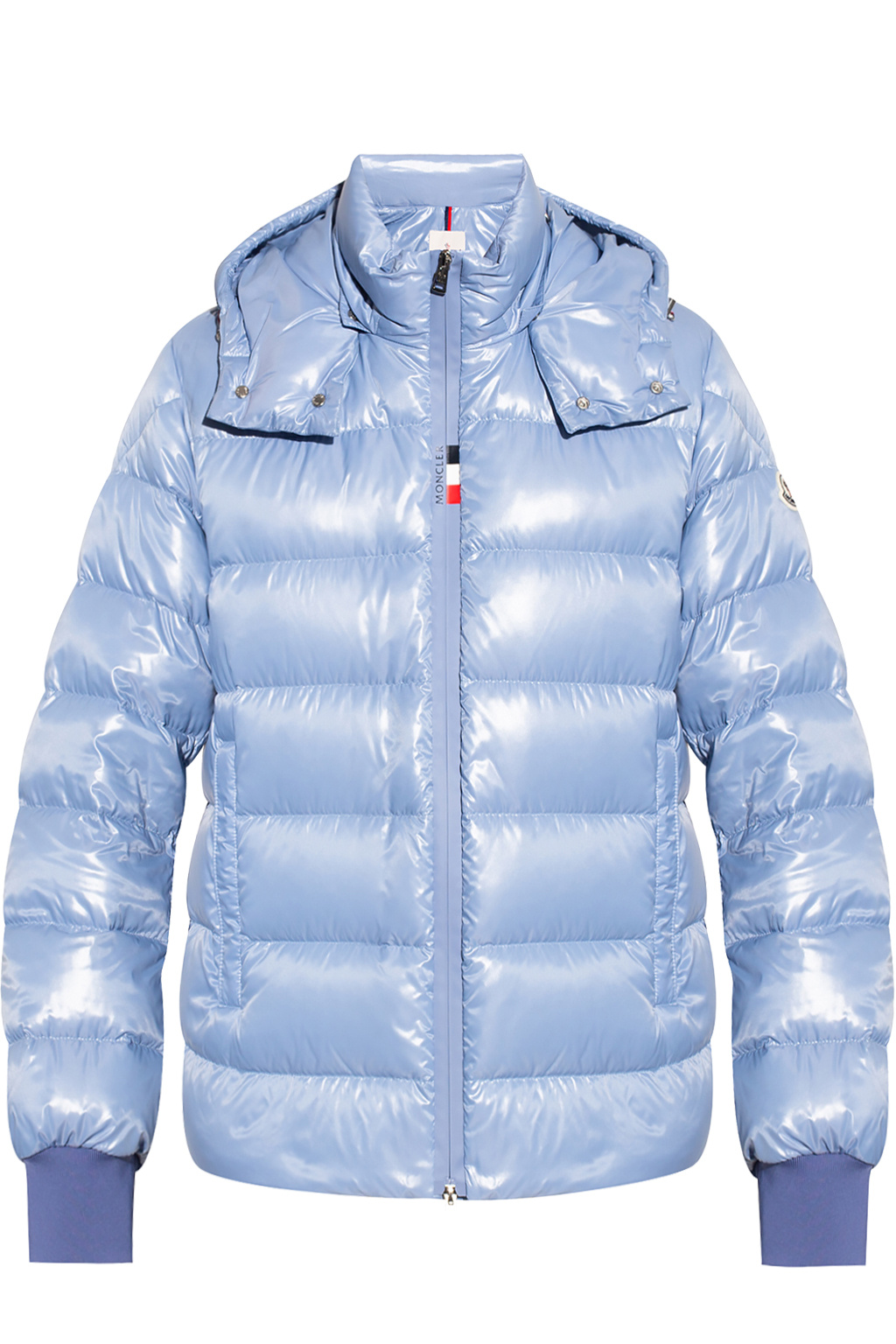 VbjdevelopmentsShops Albania Blue Ribbed Notch Neck T shirt Cuvellier quilted jacket SLEEVES Moncler